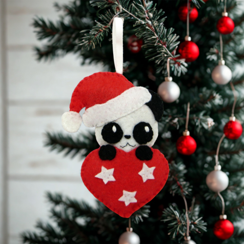 Decoration de noël panda, à suspendre dans votre sapin de noël