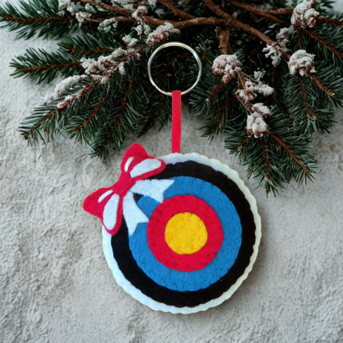 Cible de tir à l'arc avec noeud coquette, peluche girly pour carquois