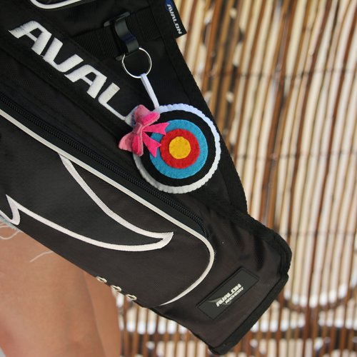 Cible de tir à l'arc avec noeud coquette, peluche girly pour carquois