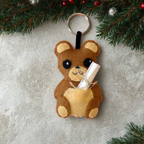 Peluche ours positif kawaii avec message personnalisable