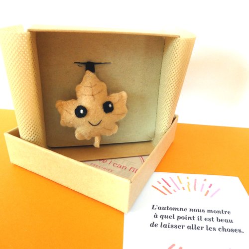 Porte clé feuille d'automne, bijou de sac kawaii, breloque pour fermeture éclair