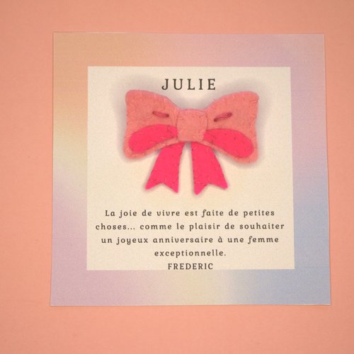 Broche noeud coquette chic, cadeau pour elle
