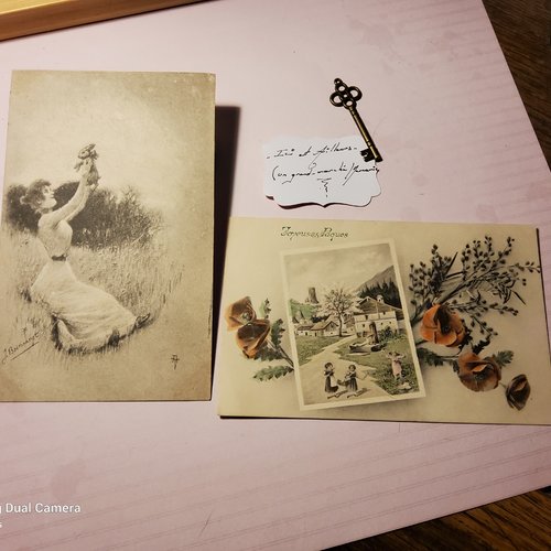 Un exemplaire》 cartes anciennes authentiques, années 1900. carterie, papeterie, loisirs créatifs, home déco