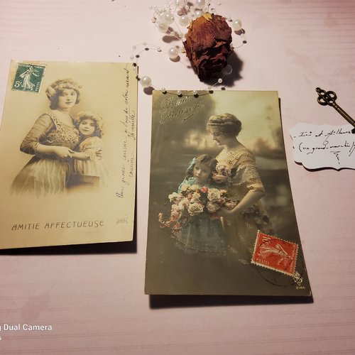 Un exemplaire》 cartes anciennes authentiques, années 1900. carterie, papeterie, loisirs créatifs, home déco