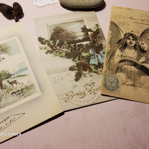 Un exemplaire lot 3 cartes anciennes authentiques. années 1904 et 1910