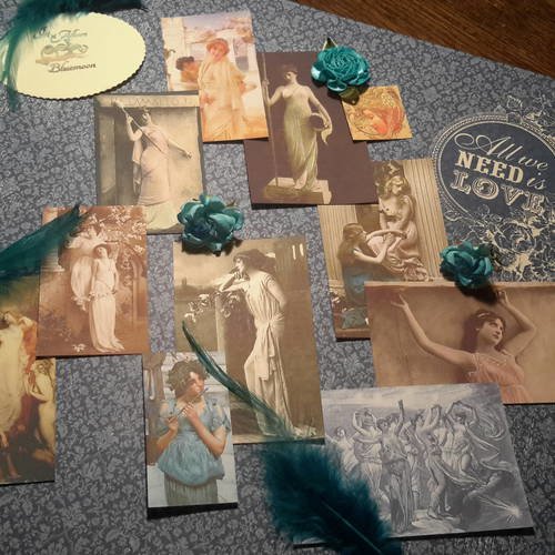 Lot 11 images, hymne à la beauté feminine 1900. tableaux, art, déesses, photos vintage. loisirs créatifs. scrapbooking 