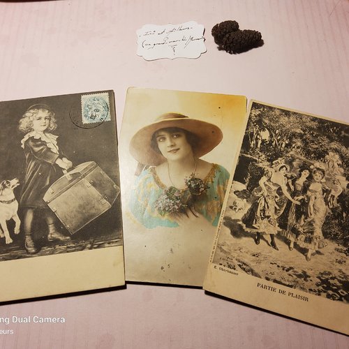 Un exemplaire lot 2 cartes anciennes authentiques +1 offerte.. années 1900