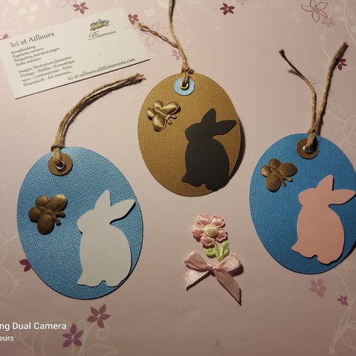 Vide tiroir/ lot 3 grandes étiquettes œufs décorés.. home déco. liens ficelles