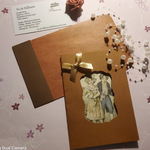 Exemplaire unique/ carte double et enveloppe vintage. carte de collection de 1908 pâques