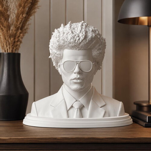 Buste the weeknd – sculpture décorative inspirée de l’icône musicale | statue de collection imprimée en 3d | cadeau pour fans