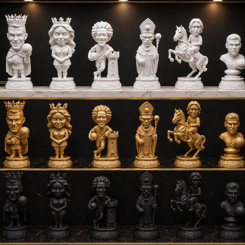 Chess set world cup football cristiano ronaldo - pièces 3d imprimées real madrid - cadeau foot