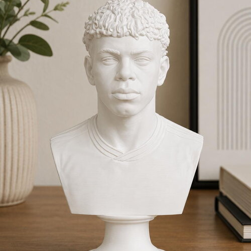 Buste lamine yamal – sculpture 3d de collection | décoration football moderne | cadeau fan de foot