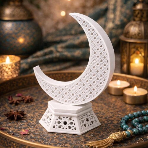 Décoration lune croissante – ornement ramadan / eid – centre de table élégant – décor maison spirituel