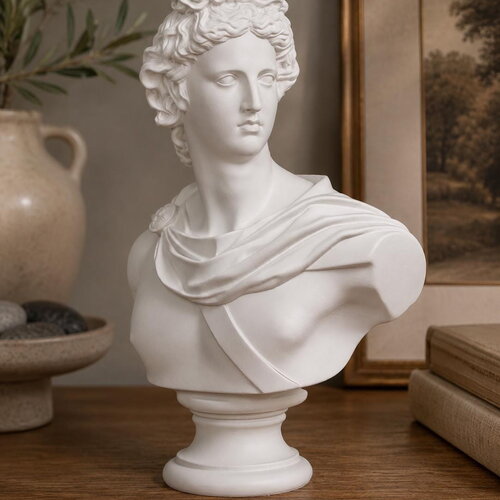 Buste apollon grec antique – sculpture décorative 3d classique pour maison &amp; bureau