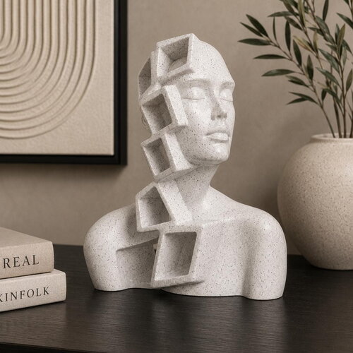 Sculptural abstract bust décor | modern 3d printed home accent | contemporary art ornament