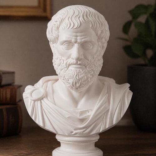 Buste d’aristote en pla – sculpture philosophique antique – décoration classique – impression 3d – style grec – cadeau culturel