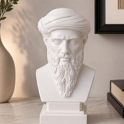 Buste de pythagore en pla – sculpture 3d décorative, statue grecque classique, idée cadeau, décoration bureau et maison