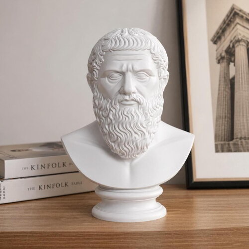 Buste de platon en pla – sculpture philosophe grec – décoration classique – impression 3d – statue antique moderne – idée cadeau