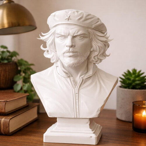 Buste che guevara | statue décorative imprimée en 3d | sculpture révolutionnaire | décoration bureau bibliothèque | cadeau historique