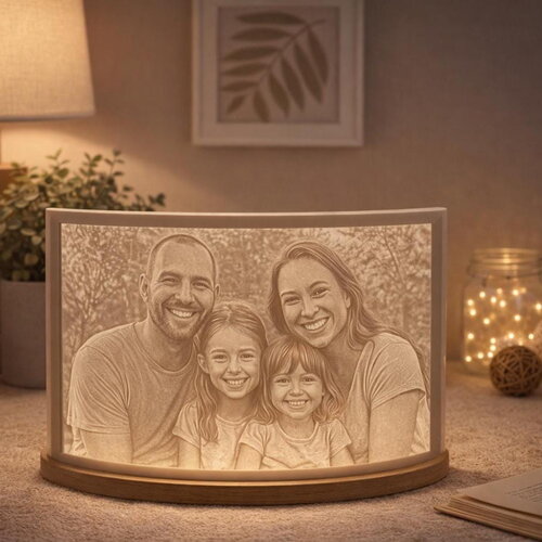 Lithophanie personnalisée pour un cadeau – photo 3d en relief