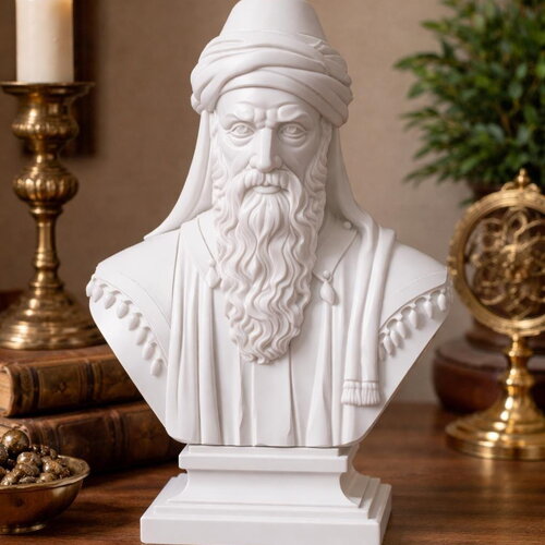 Buste 3d de saladin – salah ad-din yusuf ibn ayyub – sculpture historique en pla