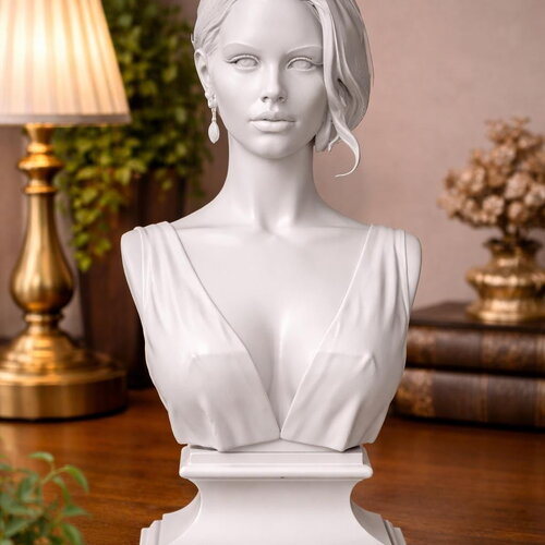 Buste lana del rey en pla – sculpture décorative élégante style classique – impression 3d – idée cadeau artistique