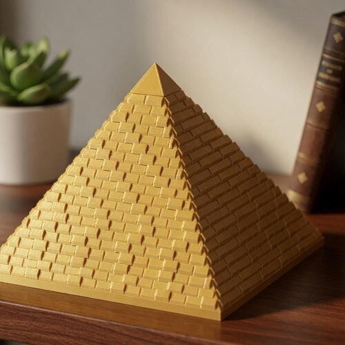 Egypte pyramide 3d – décoration moderne, objet géométrique minimaliste, impression 3d artisanale