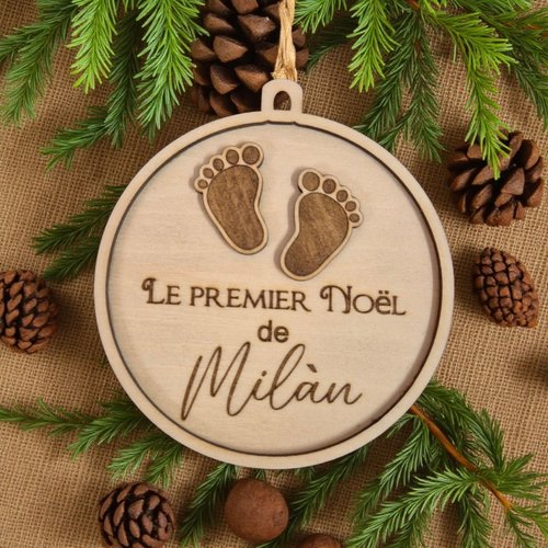 Mon premier noël : une décoration personnalisée inoubliable pour bébé