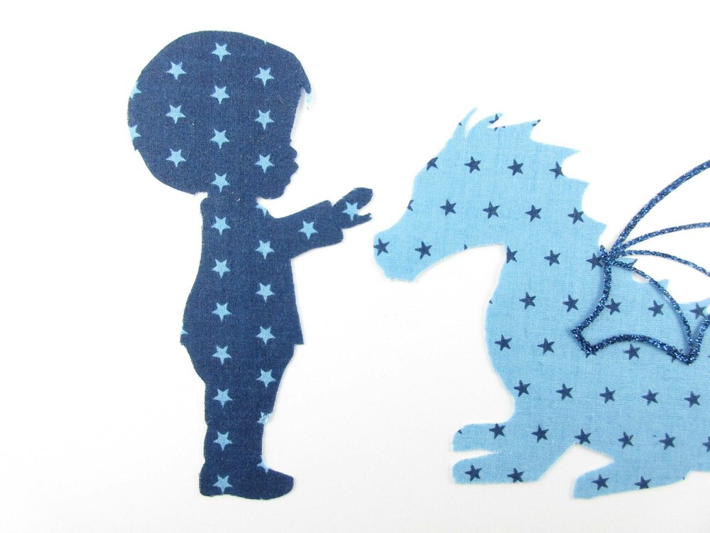 Appliqués thermocollants petit garçon anniversaire 3 ans tissu bleu marine  étoilé flex pailleté patch à repasser décoration fête célébration - Un  grand marché