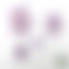 Appliqués thermocollants etoiles liberty lecien japonais fuchsia et violet et flex pailleté patch à repasser motifs thermocollants liberty