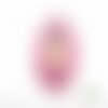 Appliqués thermocollants petite fille gorjuss cadre tissu santoro flex pailleté rose pâle patch à repasser fillette motif applique écusson