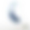 Motif thermocollant bébé petit garçon endormi sur une lune en liberty adelajda bleu + flex pailleté patch à repasser appliqué thermocollant