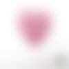 Appliqué thermocollant coeur flex pailleté rose (coloris au choix) patch à repasser écusson sans couture