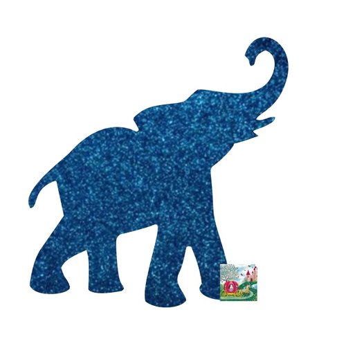 Appliqué thermocollant éléphant en  flex pailleté (coloris au choix sur demande) patch à repasser motif applique écusson sans couture