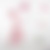 Appliqué thermocollant baptême xxl petite fille  - arbre à empreintes grand format en liberty mitsi valeria rose flex pailletés