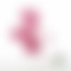 Appliqués thermocollants petit ange fille qui prie en flex pailleté rose (baptême, communion)
