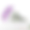 Appliqués thermocollants chat en tissu emilia's flowers mauve, "chaton et basket liberty". 