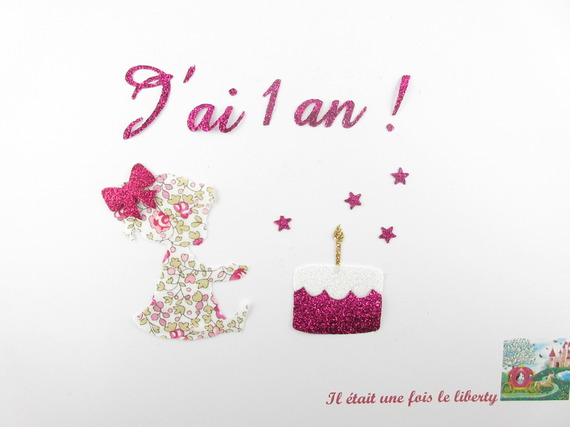 Appliques Thermocollants Anniversaire Petite Fille J Ai Un An En Liberty Un Grand Marche