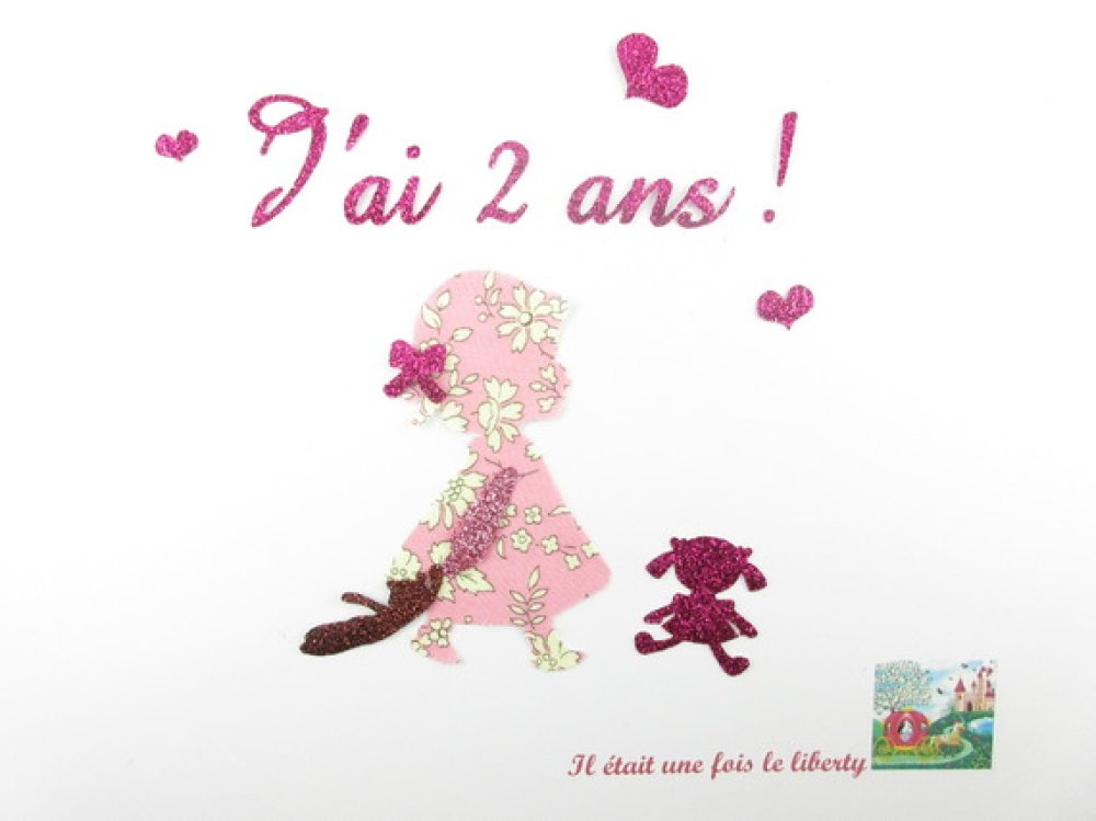 Appliques Thermocollants Anniversaire Petite Fille J Ai 2 Ans En Liberty Un Grand Marche