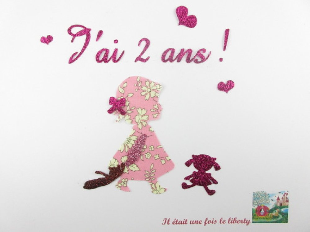 Appliques Thermocollants Anniversaire Petite Fille J Ai 2 Ans En Liberty Un Grand Marche