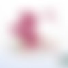Appliqués thermocollants petit ange fille sur un nuage en prière en tissu liberty d'anjo rose et flex pailleté (baptême, communion)