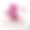 Appliqués thermocollants petit ange fille sur un nuage en prière en tissu liberty eloïse rose et flex pailleté (baptême, communion)