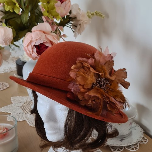 Chapeau feutre ocre