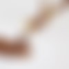 Boucles puces dorées perle nacre blanche naturelle en x