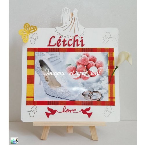 Kit marque table fruit exotique "létchi" en créole
