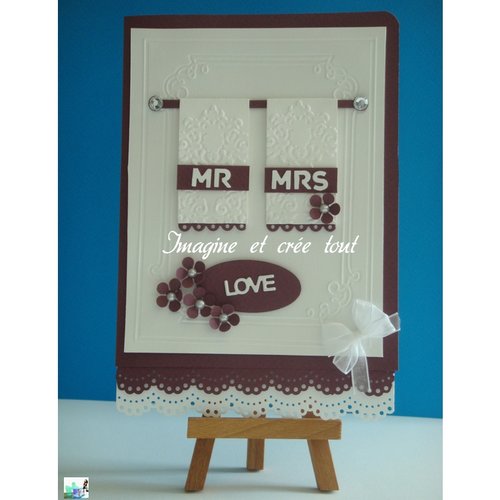 Kit carte mariage serviettes des mariés violet et blanc