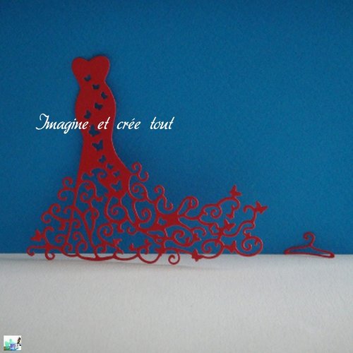 Découpe scrapbooking, embellissement, déco robe, cérémonie, noces, mariage, fête, découpe papier vinyle, die cut