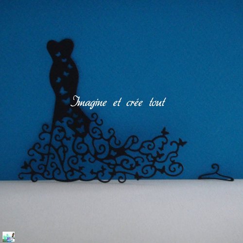 Découpe scrapbooking, embellissement, déco robe, cérémonie, noces, mariage, fête, découpe papier vinyle, die cut