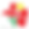 Guadeloupe, stickers inversé, carte de la guadeloupe couleur, hibiscus, colibri, vinyle brillant hauteur 24 cm et largeur 25,1 cm (ghc01)