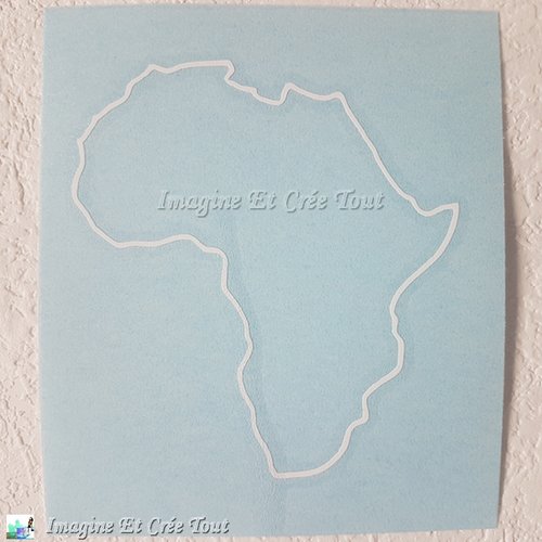 Sticker, carte afrique, continental, girafle, ethnique, vinyle brillant